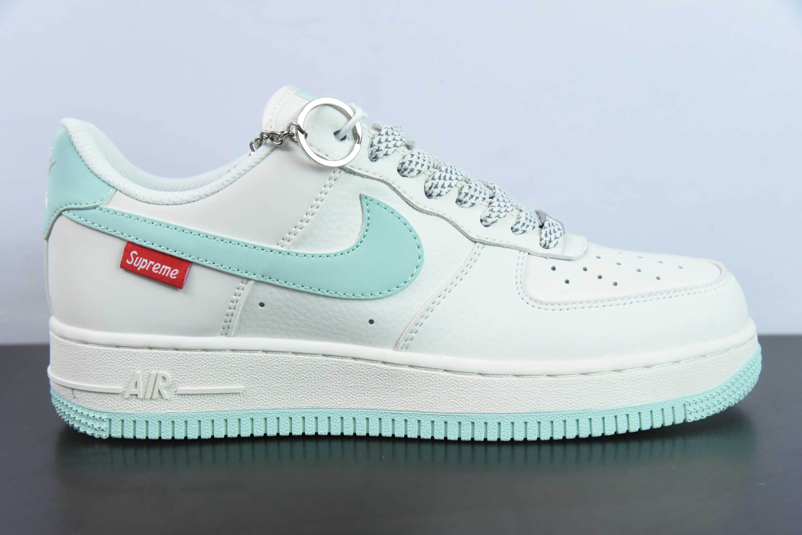 耐克Nike Air Force 1 Low 07 x Supreme联名白浅绿满天星空军一号低帮休闲板鞋纯原版本 货号：HD1968-023