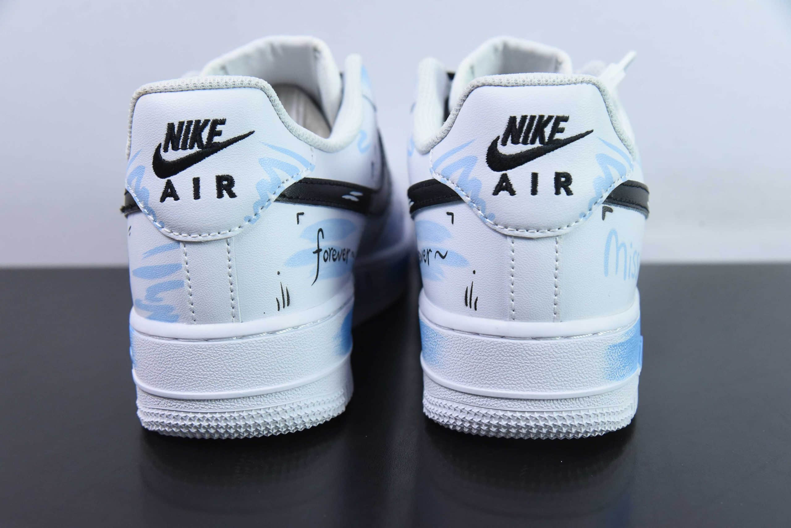 耐克Nike Air Force 1 Low’07 七夕限定彼岸情书白蓝喷绘空军一号低帮休闲板鞋纯原版本 货号：CW2288-111 