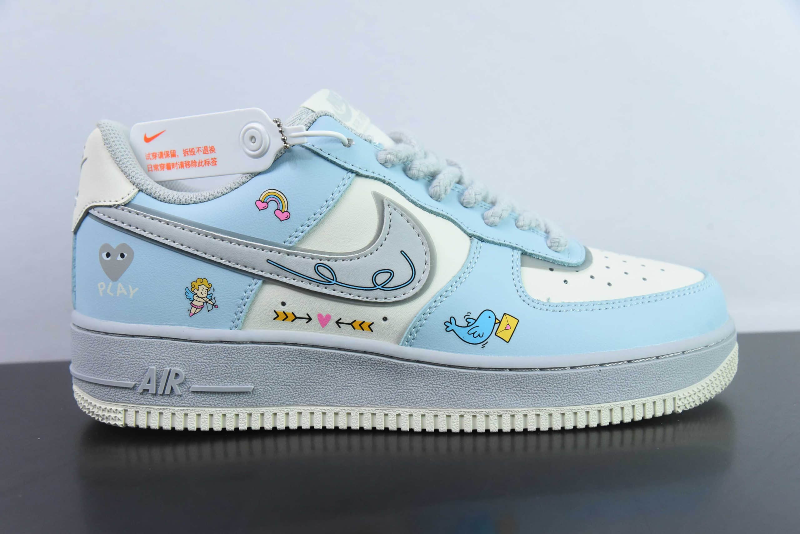 耐克Nike Air Force 1'07 Low Love Letter 七夕限定飞鸽情书空军一号低帮休闲板鞋纯原版本 货号：CJ0304-021