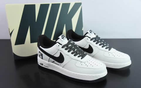 耐克Nike Air Force 1 Low 07 x We11done 米白黑空军一号低帮休闲板鞋纯原版本 货号：WD-111599