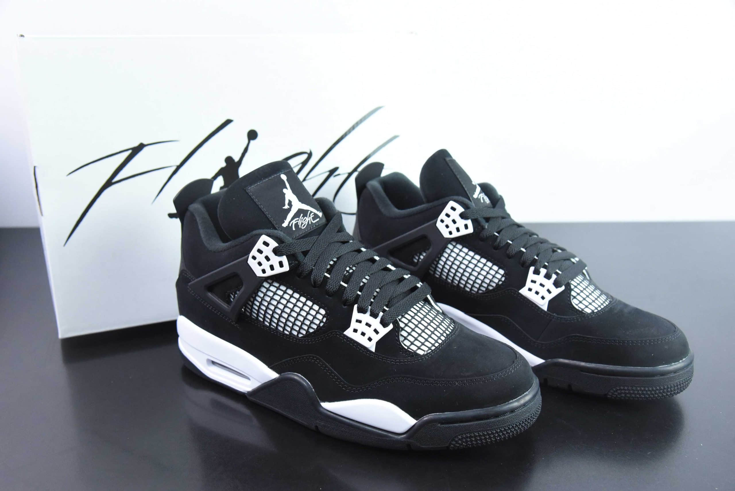 乔丹Air Jordan AJ4 Retro 白黑雷公男子文化篮球鞋纯原版本 货号：FQ8138-001 
