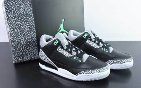 乔丹Air Jordan 3 Green Glow AJ3 乔3黑绿男子文化篮球鞋纯原版本 货号：CT8532-031