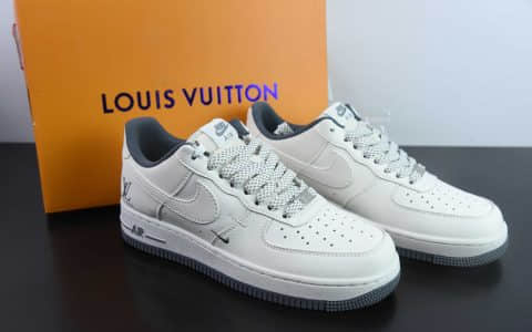 耐克Nike Air Force 1'07 Low LV联名米白灰双勾空军一号低帮休闲板鞋纯原版本 货号：XZ6188-006