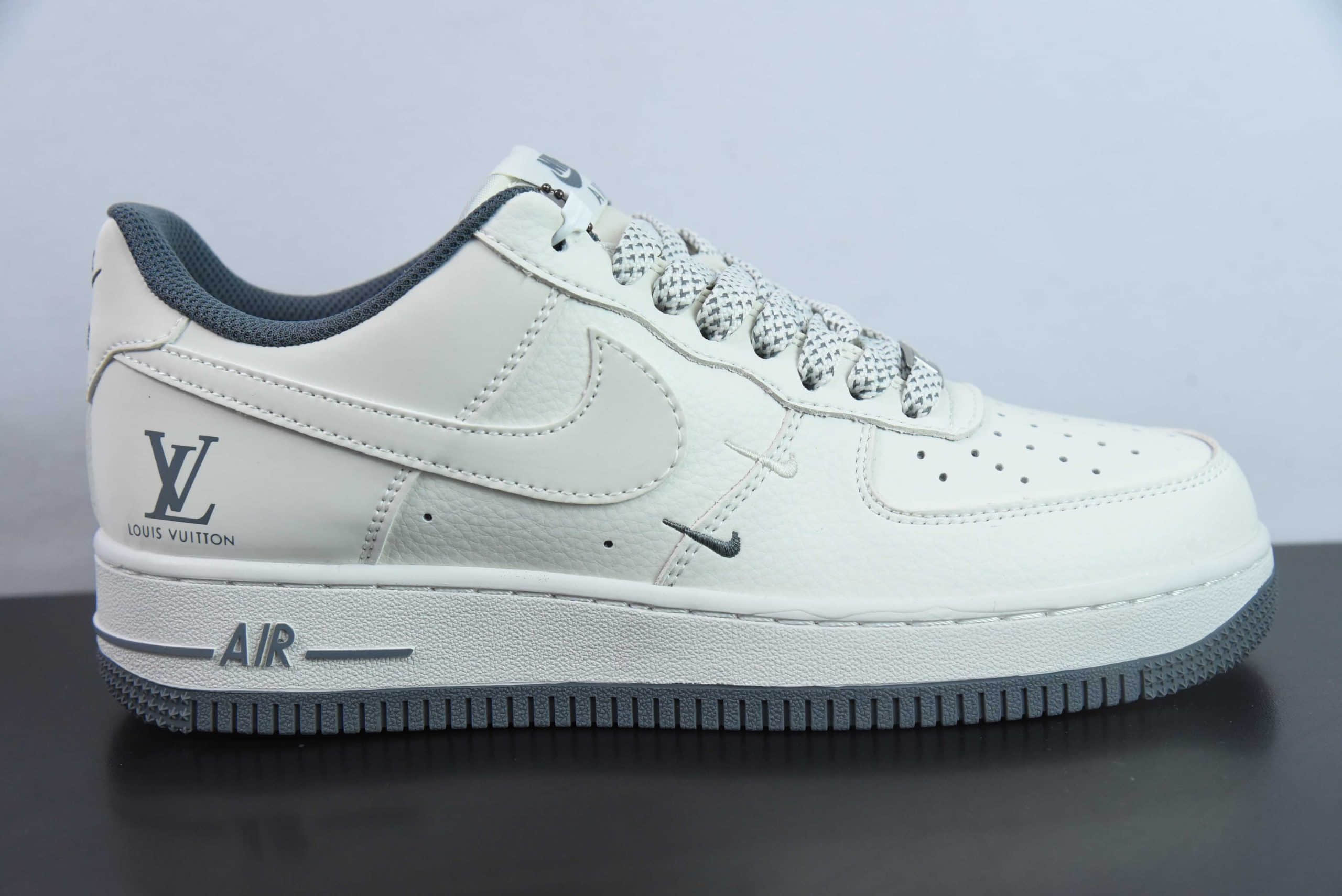 耐克Nike Air Force 1'07 Low LV联名米白灰双勾空军一号低帮休闲板鞋纯原版本 货号：XZ6188-006