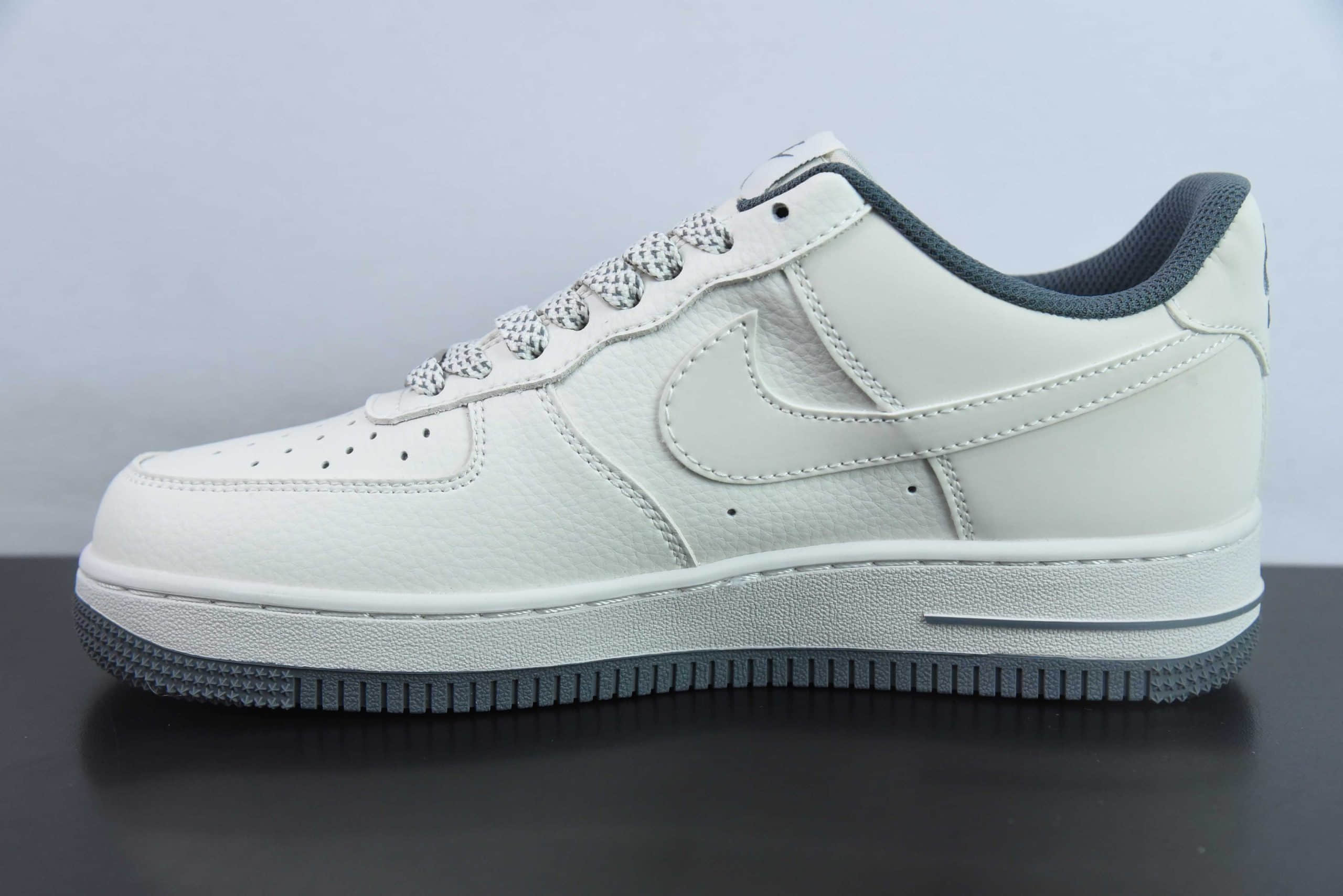 耐克Nike Air Force 1'07 Low LV联名米白灰双勾空军一号低帮休闲板鞋纯原版本 货号：XZ6188-006