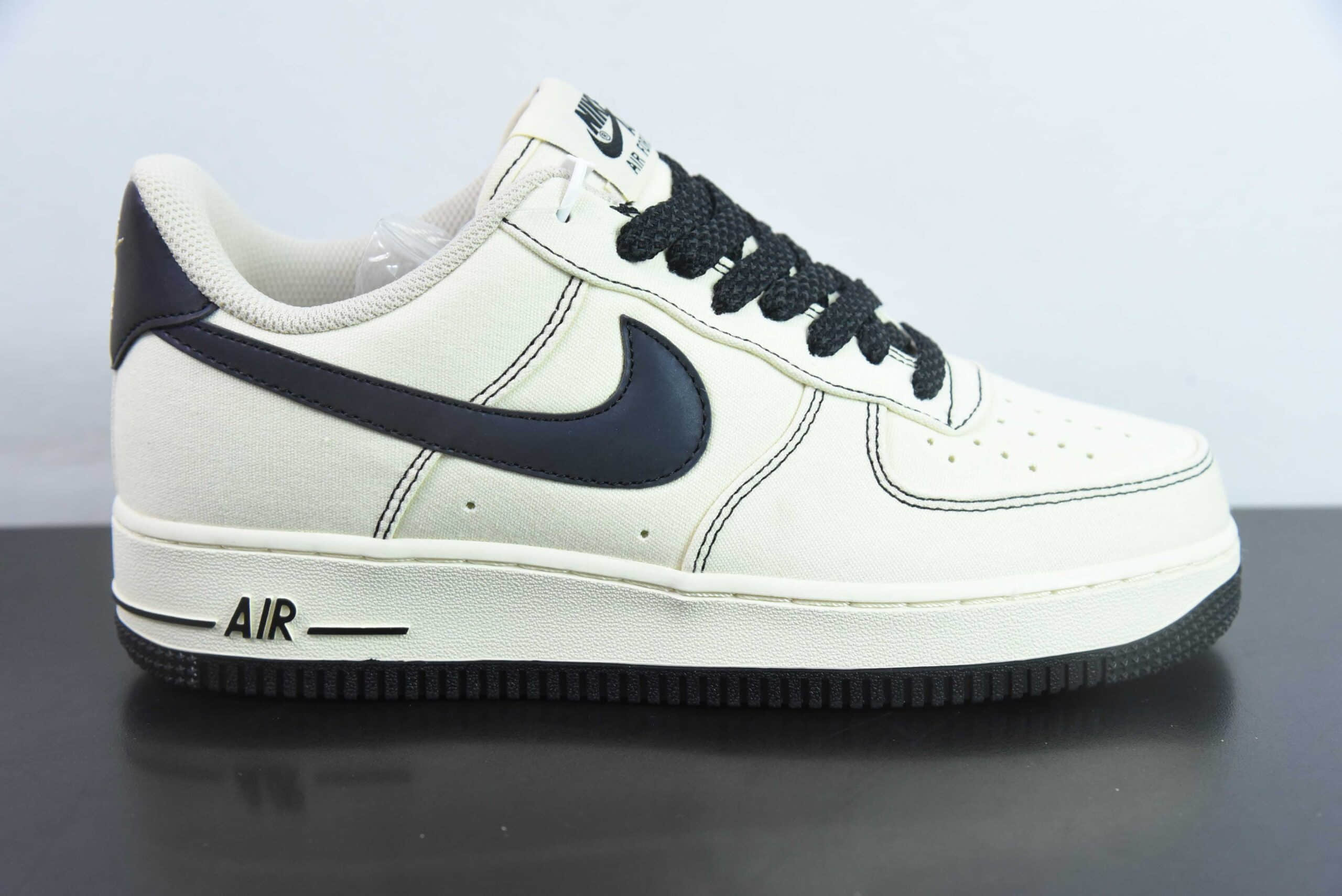 耐克Nike Air Force 1´07 Low米黑布面空军一号低帮百搭休闲运动板鞋纯原版本 货号:TQ1456-288