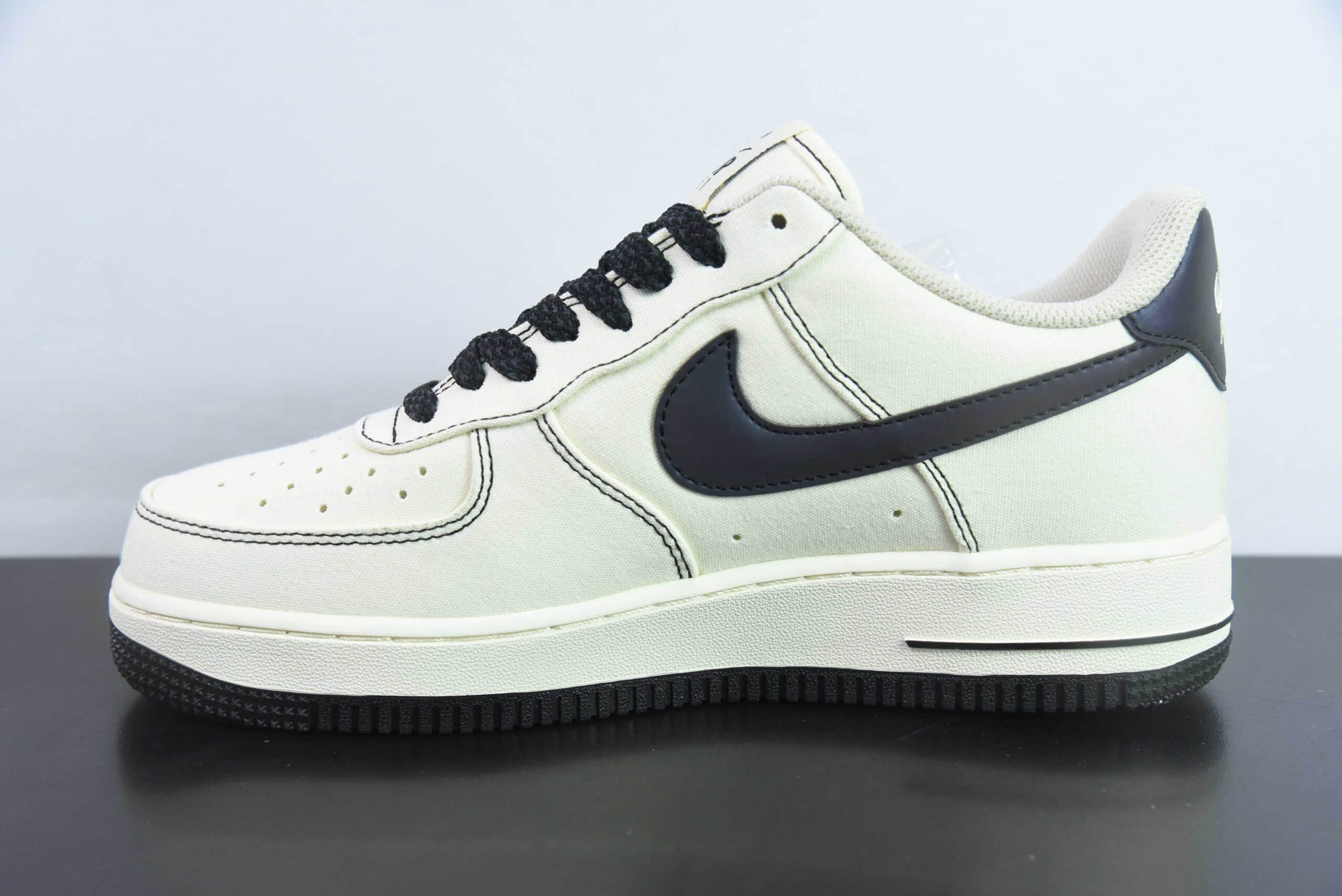 耐克Nike Air Force 1´07 Low米黑布面空军一号低帮百搭休闲运动板鞋纯原版本 货号:TQ1456-288