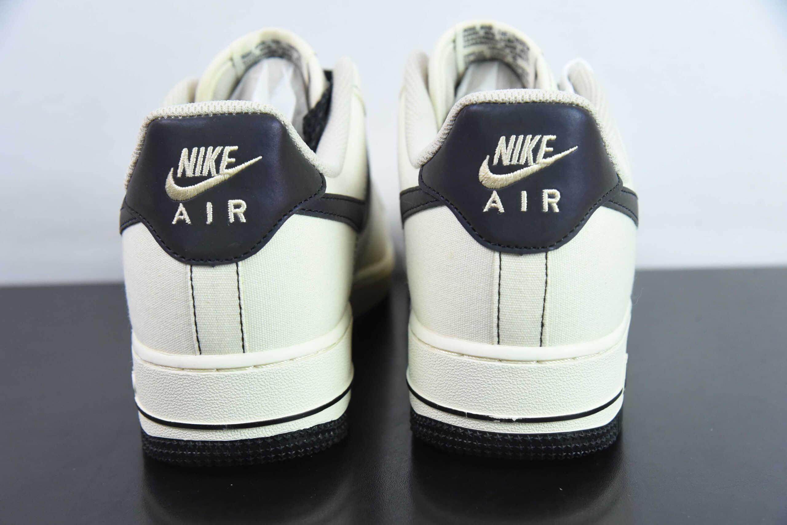 耐克Nike Air Force 1´07 Low米黑布面空军一号低帮百搭休闲运动板鞋纯原版本 货号:TQ1456-288