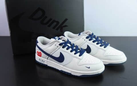 耐克Nike SB Dunk Low x Comme des Garcons川久保玲联名白蓝满天星SB低帮休闲滑板鞋纯原版本 货号：KK1888-008