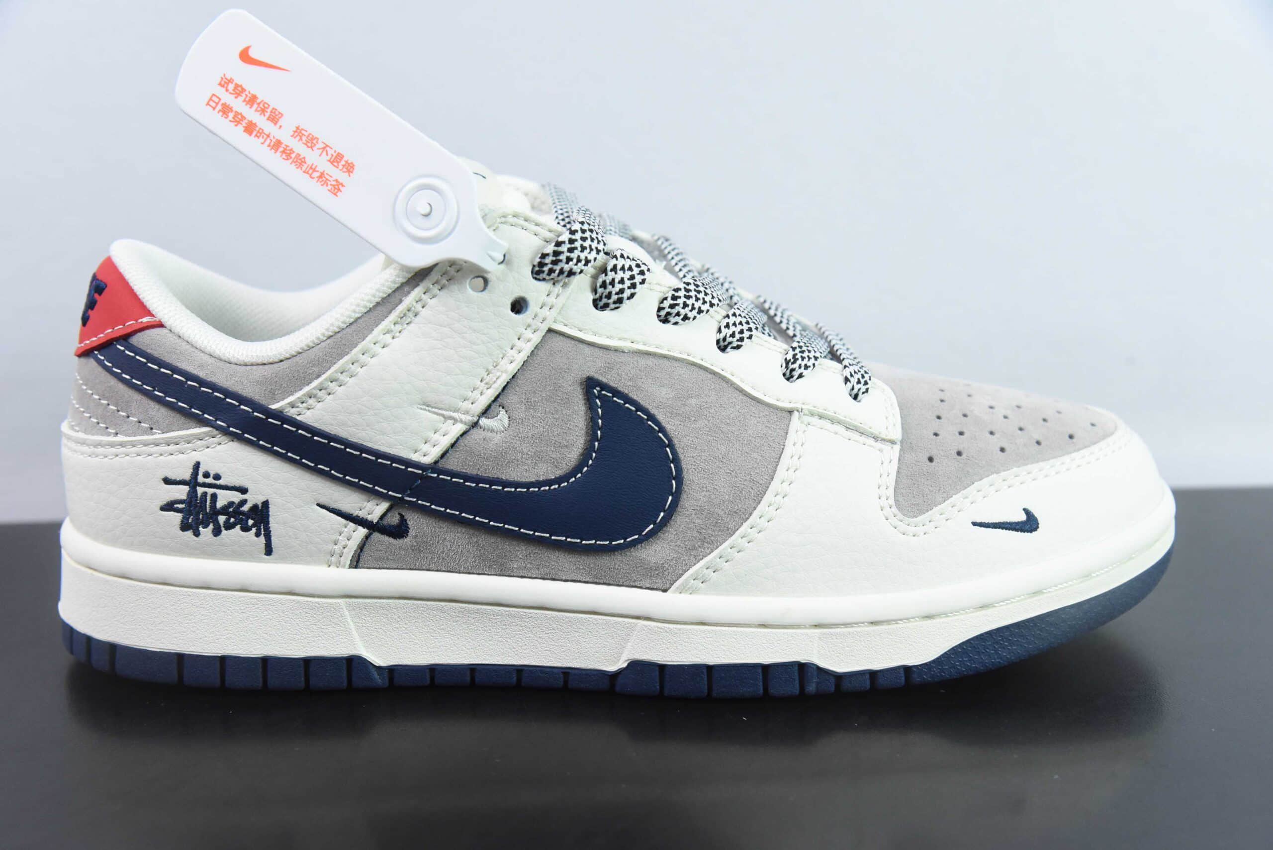耐克Nike SB Dunk Low 斯图西联名猪八米蓝勾周年高端定制SB低帮休闲板鞋纯原版本 货号:SJ1089-003
