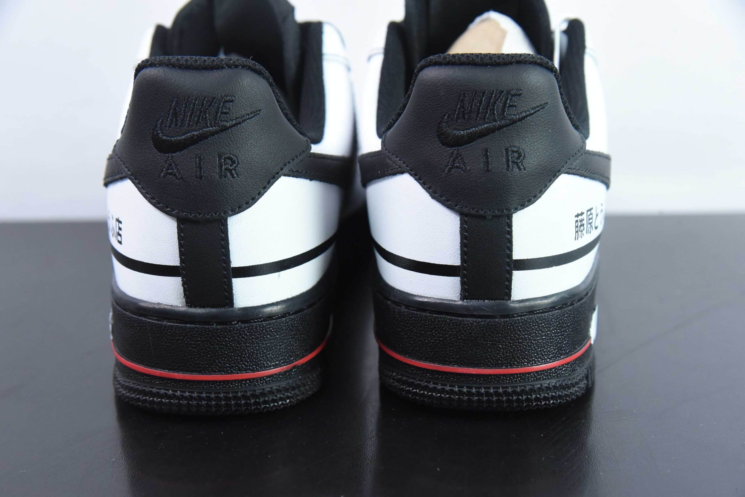 耐克Nike Air Force 1'07 Low 藤原浩联头文字D白黑空军一号低帮休闲板鞋纯原版本 货号: CW2288-019
