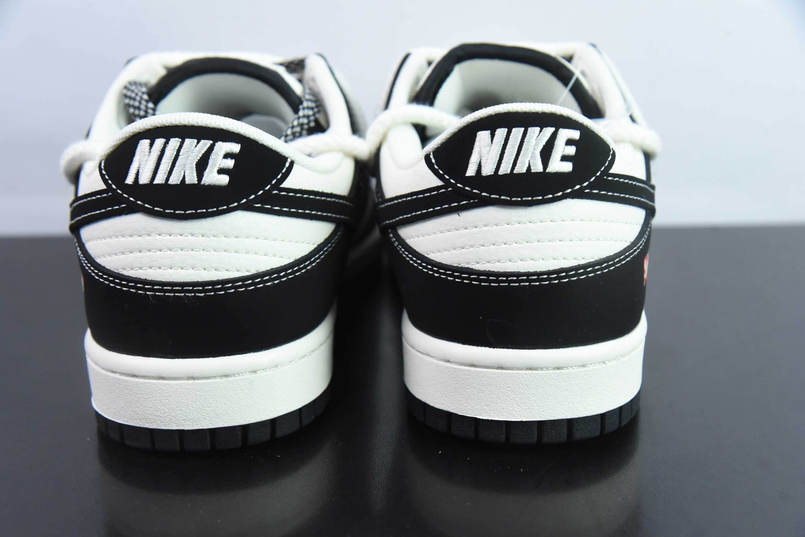 耐克Nike SB Dunk Low“Supreme联名绑带黑勾” 周年高端定制SB低帮休闲板鞋纯原版本 货号:SJ2068-288