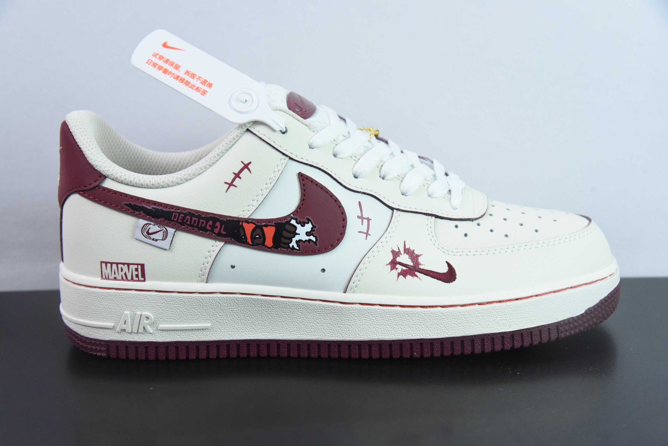 耐克Nike Air Force 1'07 Low Deadpool 漫威系列死侍空军一号低帮休闲运动板鞋纯原版本 货号:FB1839-512