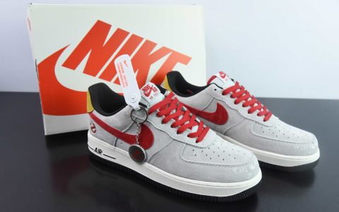 耐克Nike Air Force 1'07 Low 万圣节联名红灰猪八空军一号低帮休闲板鞋纯原版本 货号：KK1988-020