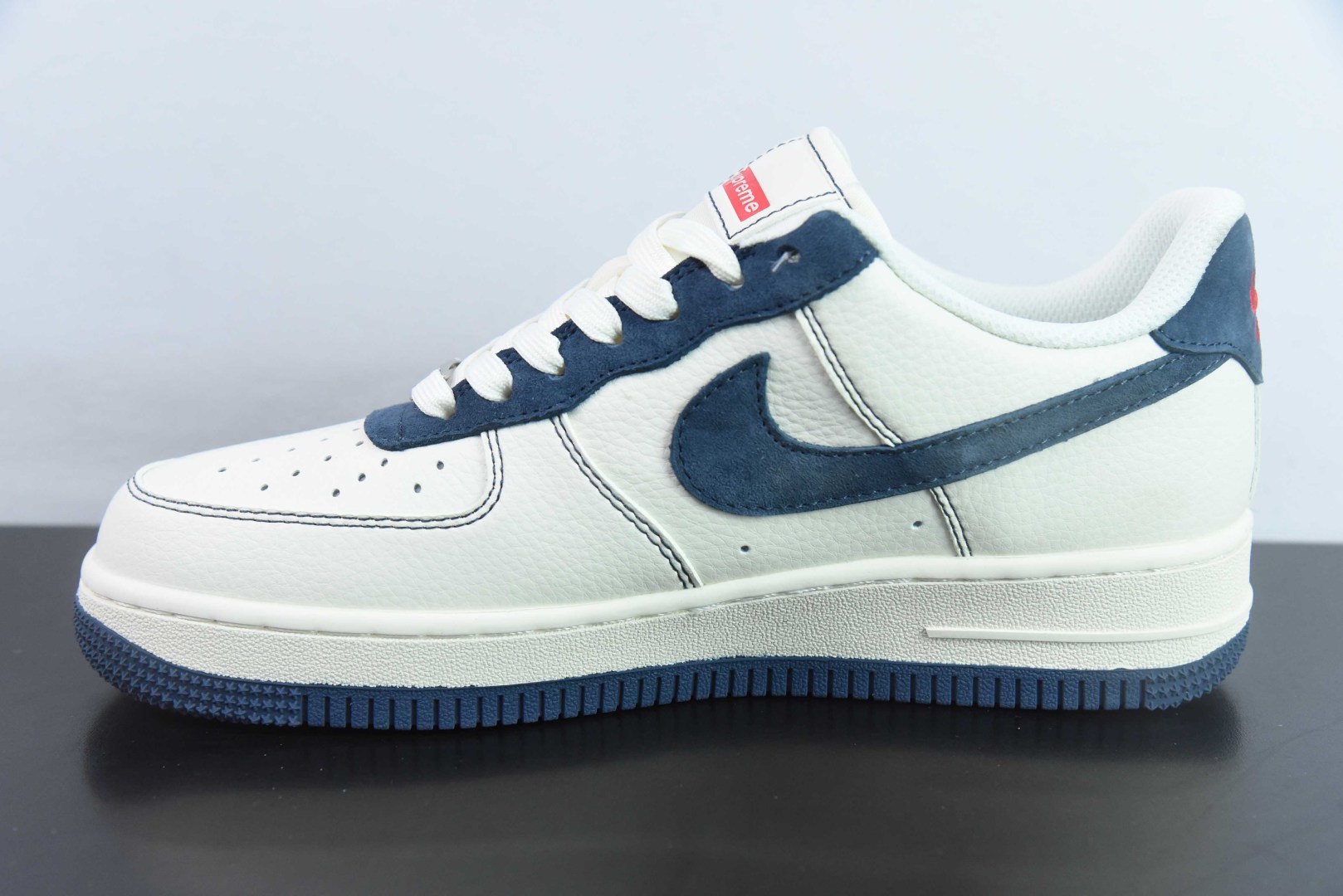 耐克NIke Air Force 1 '07 Low “Supreme联名米蓝翻毛勾”空军一号低帮休闲板鞋纯原版本 货号:XZ3328-669