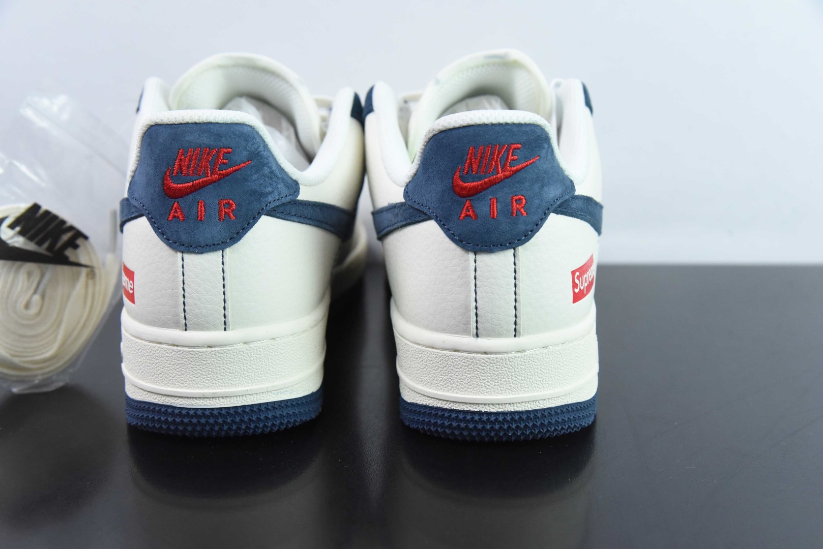 耐克NIke Air Force 1 '07 Low “Supreme联名米蓝翻毛勾”空军一号低帮休闲板鞋纯原版本 货号:XZ3328-669