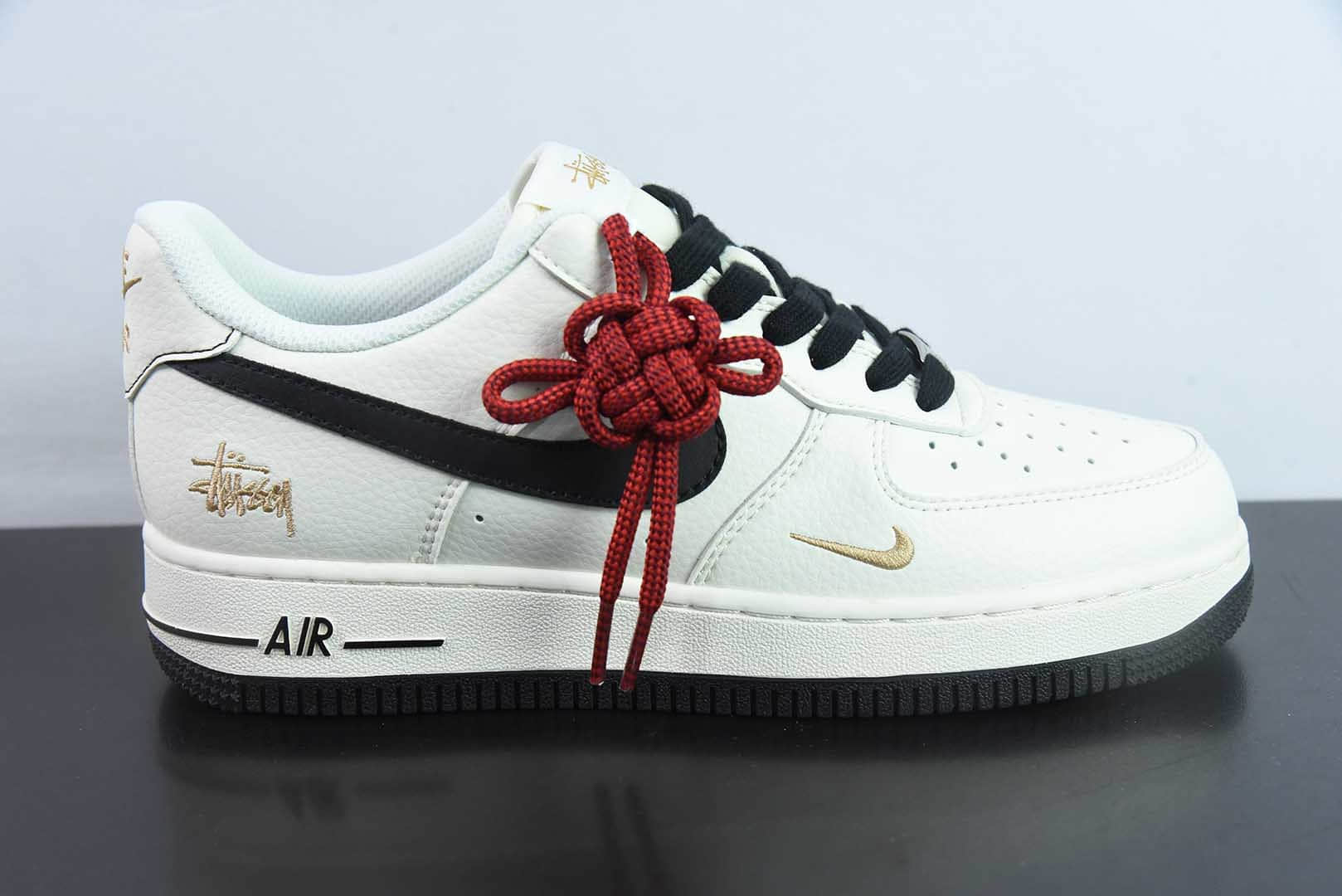 耐克Nike Air Force 1'07 Low 斯图西联名玫瑰金刺绣空军一号低帮休闲板鞋纯原版本 货号：XZ6188-720