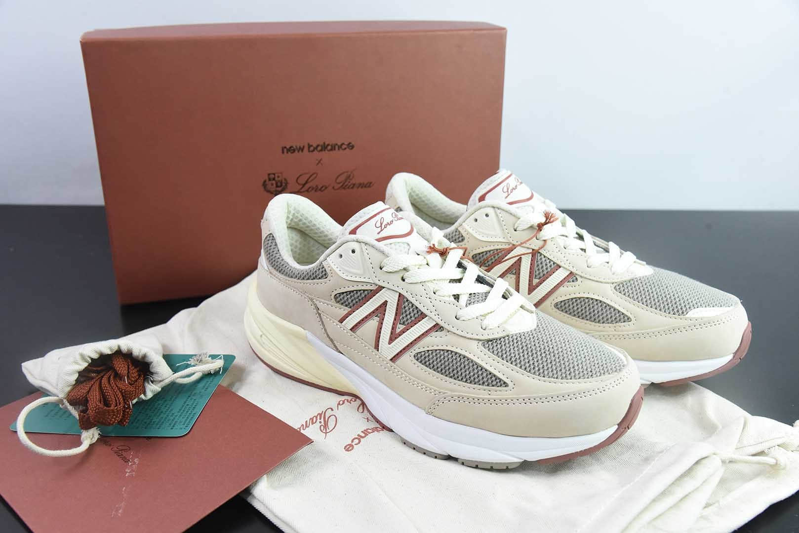 新百伦 New Balance Piana x New Balance NB990V6联名灰酒红第六代总统复古慢跑鞋纯原版本 货号：U990LO6