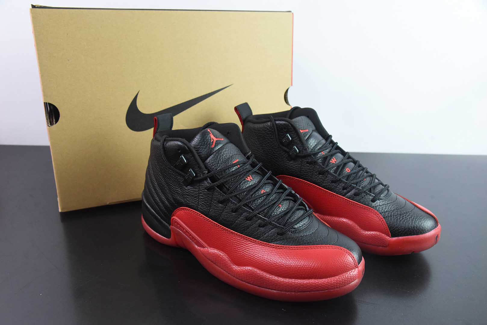 乔丹Air Jordan 12  Black Red  黑红 AJ12乔12男子文化篮球鞋纯原版本 货号：CT8013-002 