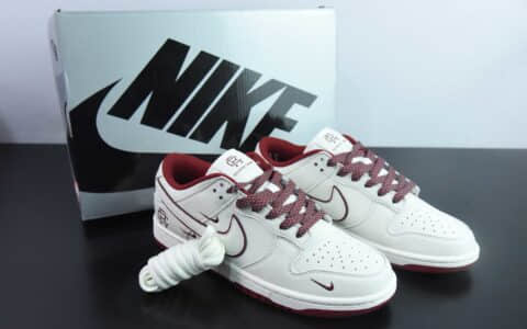耐克Nike Reigning Champ x Nk SB Dunk Low 卫冕冠军联名三勾米红配色SB低帮休闲运动滑板板鞋纯原版本 货号：RC3085-895