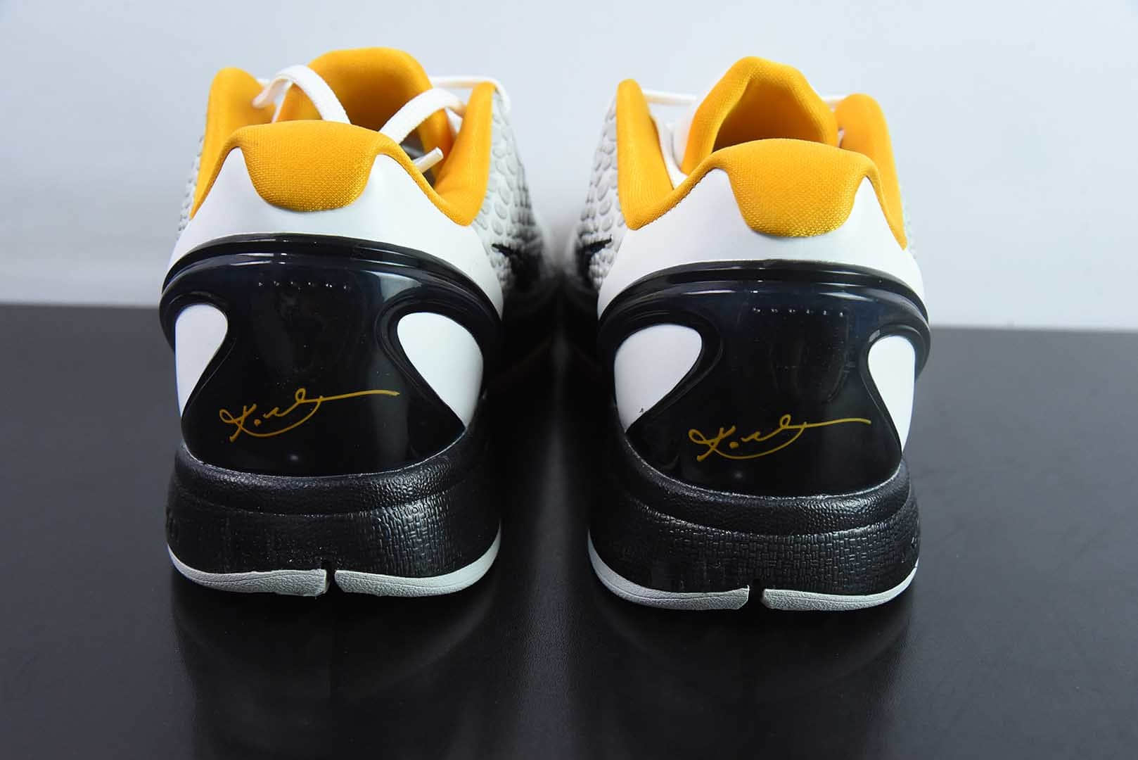 科比KOBE Nike Zoom Kobe 6 Protro White Del Sol 季后赛2021黑白黄科比6代复刻低帮篮球鞋纯原版本 货号：CE2190-100