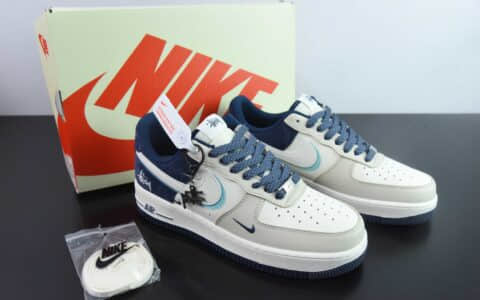 耐克NIke Air Force 1 '07 Low “斯图西联名青白透明勾”空军一号低帮休闲板鞋纯原版本 货号：DM6868-055