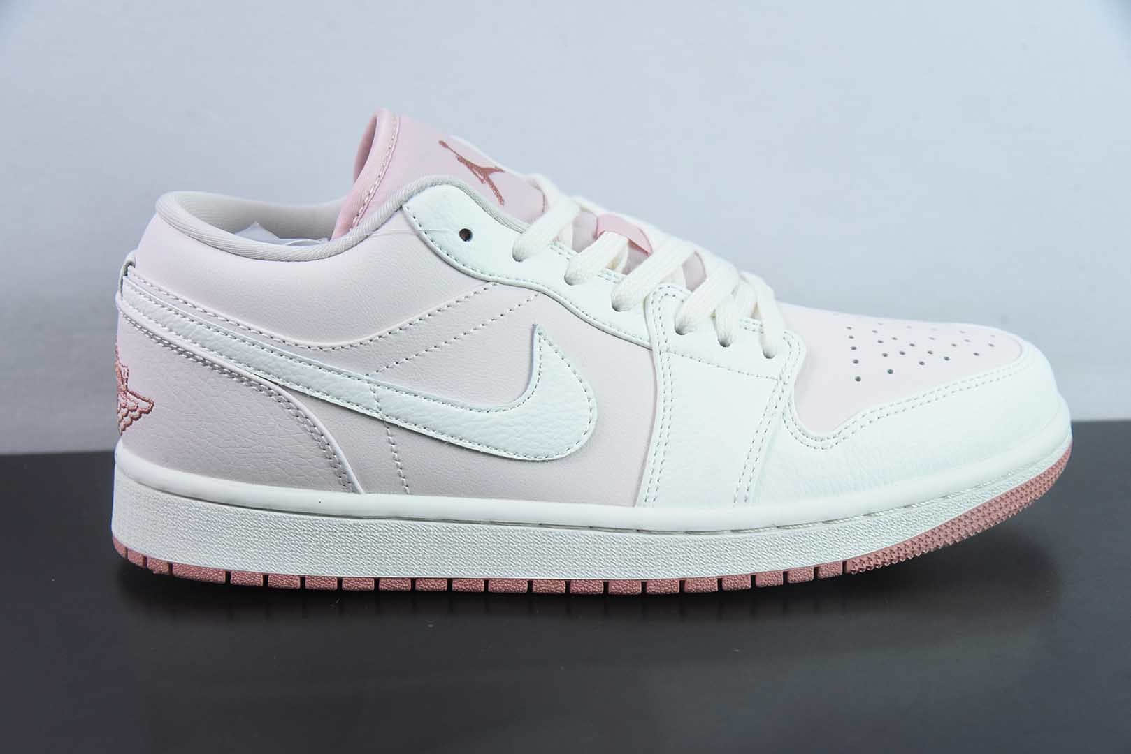 乔丹Air Jordan AJ1 Low白浅粉低帮复古文化篮球鞋纯原版本 货号：IH0823-611