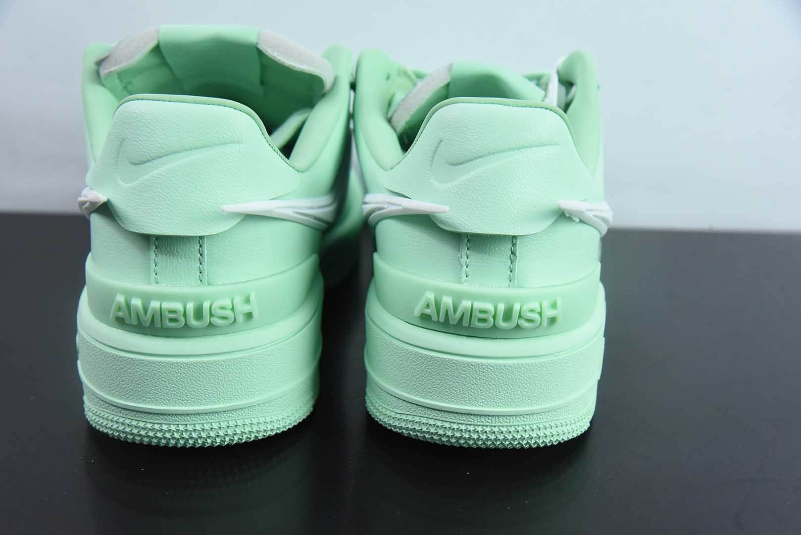 耐克Nike AMBUSH x NK Air Force 1 Low联名薄荷绿大钩空军一号低帮休闲板鞋纯原版本 货号：DV3464-700
