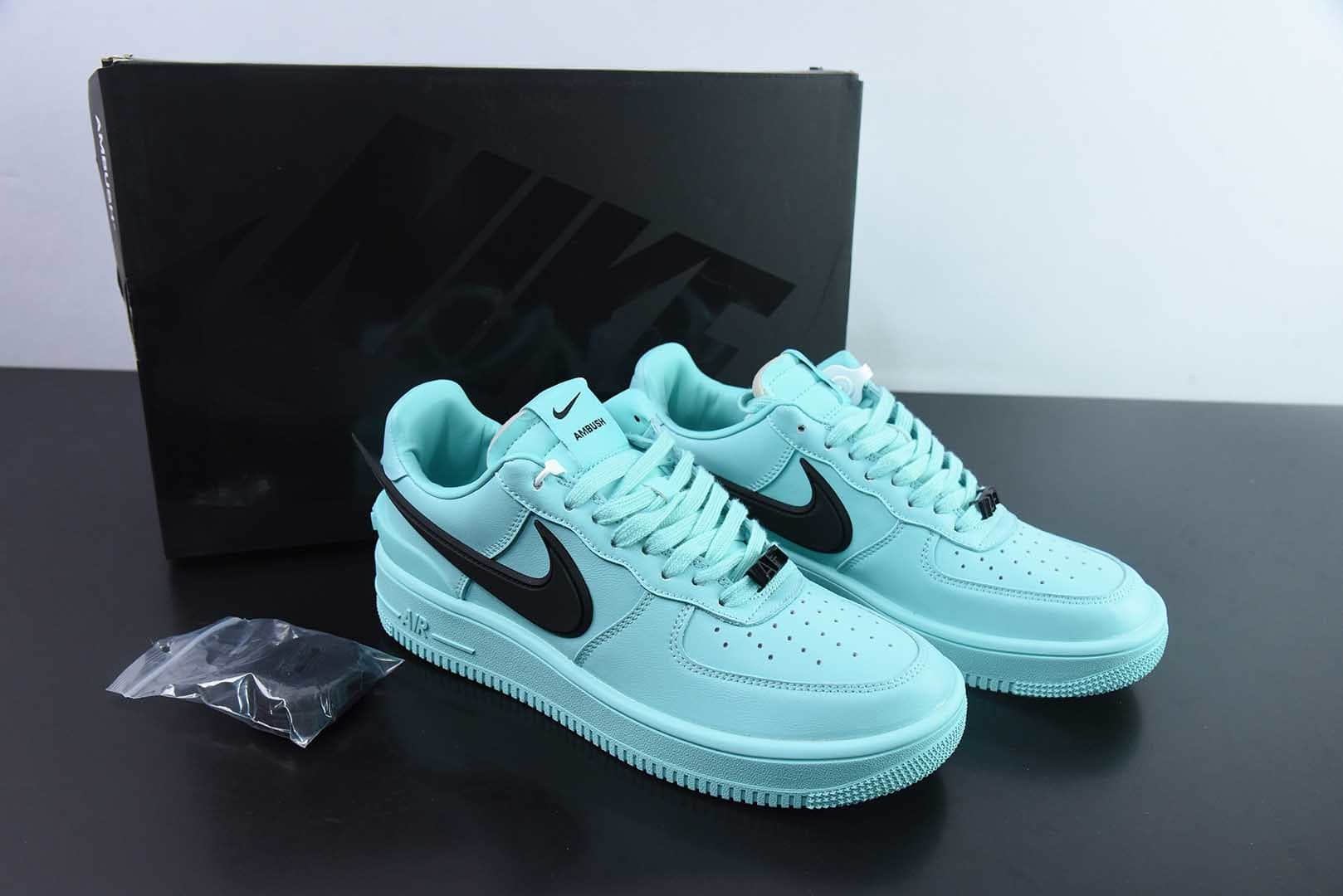耐克Nike Ambush x Nk Air Force 1'07 Low 联名款湖水蓝空军一号低帮休闲板鞋纯原版本 货号：DV3464-500