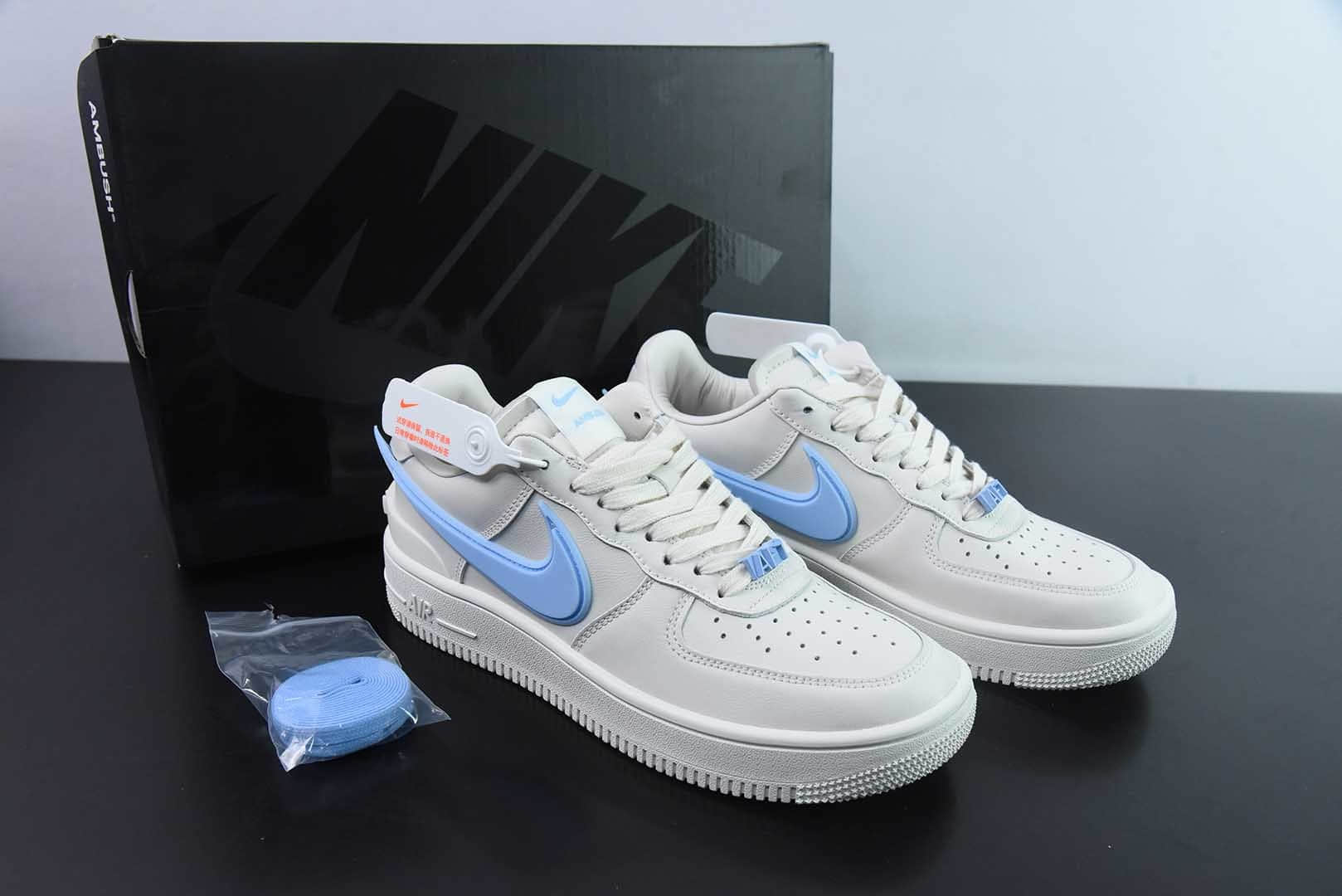 耐克Nike AMBUSH x NK Air Force 1 Low联名大钩白蓝空军一号低帮运动板鞋纯原版本 货号:DV3464-900