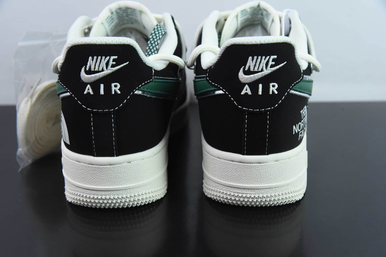 耐克Nike Air Force 1'07 Low 北面联名黑绿抽绳空军一号低帮休闲板鞋纯原版本 货号:SJ1198-110