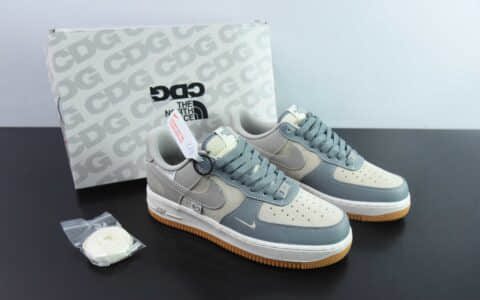 耐克Nike Air Force 1’07 Low 北面联名灰蓝生胶空军一号低帮休闲板鞋纯原版本 货号：DM6688-022