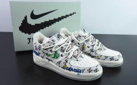 耐克Nike Air Force 1’07 Low Hip Hop 嘻哈MLB空军一号低帮休闲运动绑带板鞋纯原版本 货号：BD0077-333