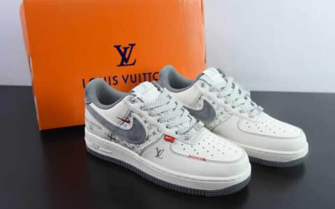 耐克Nike Air Force 1'07 Low LV联名米灰小双勾空军一号低帮休闲板鞋纯原版本 货号：YX5066 - 350