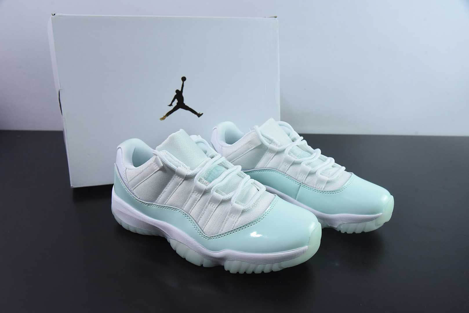 乔丹Air Jordan 11 Low AJ11乔11低帮薄荷绿男女文化低帮篮球鞋纯原版本 货号：AH7860 - 103