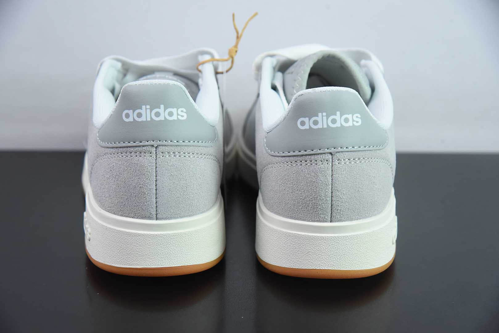 阿迪达斯Adidas GRAND COURTBEAT Base 00S 灰白休闲耐磨低帮板鞋纯原版本 货号：IH6188