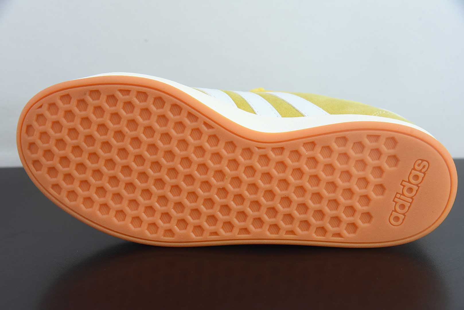 阿迪达斯Adidas GRAND COURTBEAT Base 00S 黄白色休闲耐磨低帮板鞋纯原版本 货号：IH6185