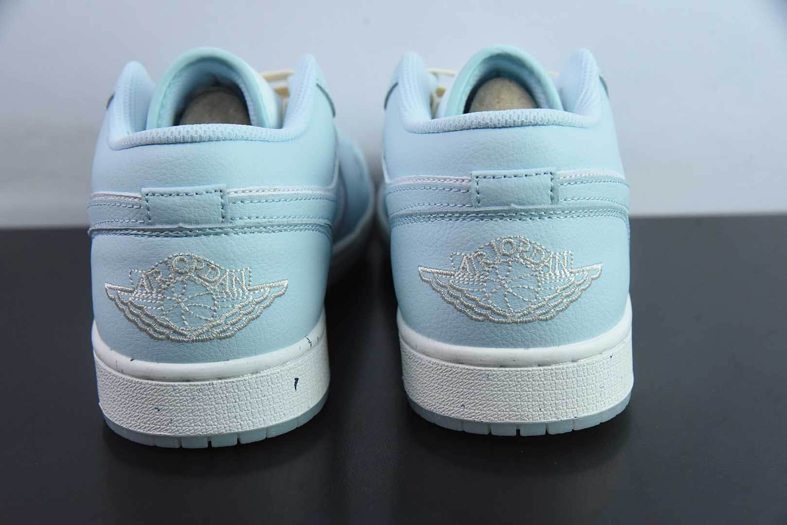 乔丹Air Jordan 1 Low AJ1乔1薄荷蓝低帮文化休闲运动板鞋纯原版本 货号：HJ5999 - 400