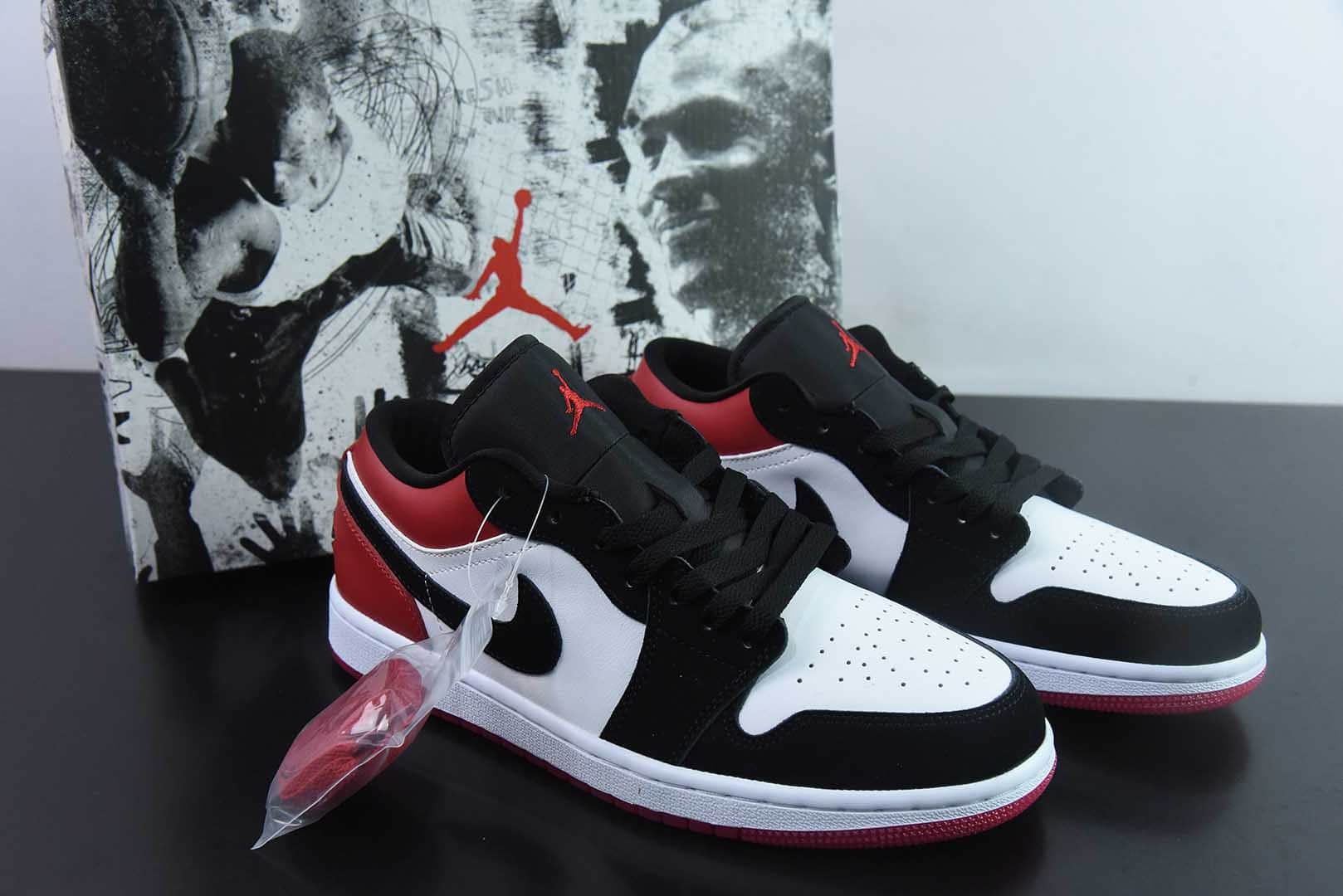 乔丹Air Jordan AJ1 Low黑红黑脚趾低帮复古文化篮球鞋纯原版本 货号：IB8971 - 106