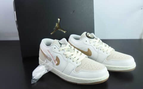 乔丹Air Jordan 1 Low Dongdan AJ1乔1椰奶白低帮文化休闲板鞋纯原版本 货号：IB8855 - 121