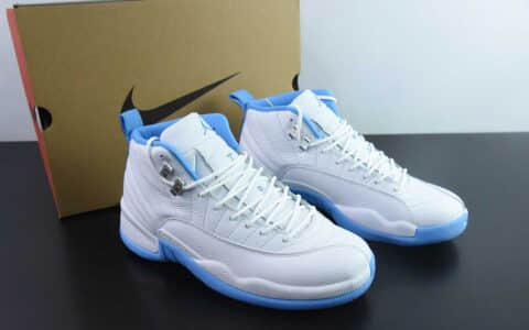 乔丹Air Jordan 12  Melo  AJ12乔12白蓝高帮男子文化篮球鞋纯原版本 货号：CT8013 - 112
