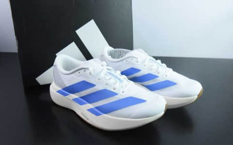 阿迪达斯Adidas Adizero Evo SL阿迪白蓝超轻透气缓震跑鞋纯原版本 货号：JS4454
