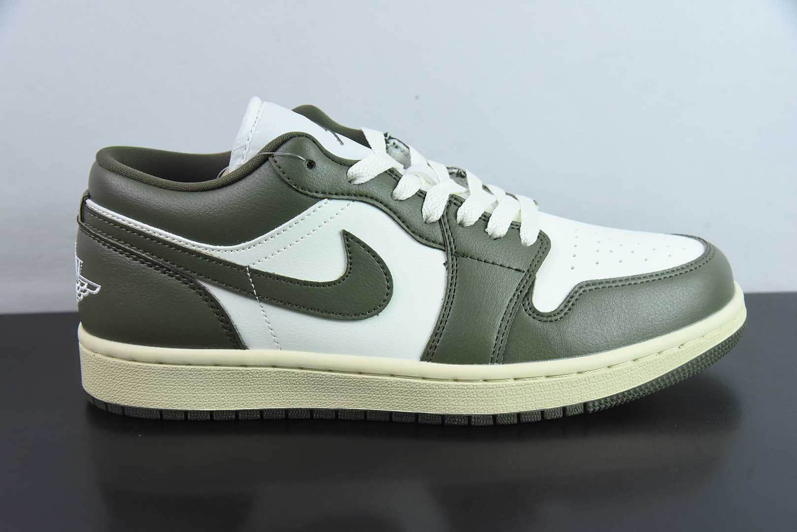 乔丹Air Jordan 1 Low AJ1 乔1军绿白低帮文化休闲运动板鞋纯原版本 货号：CT8532 - 301