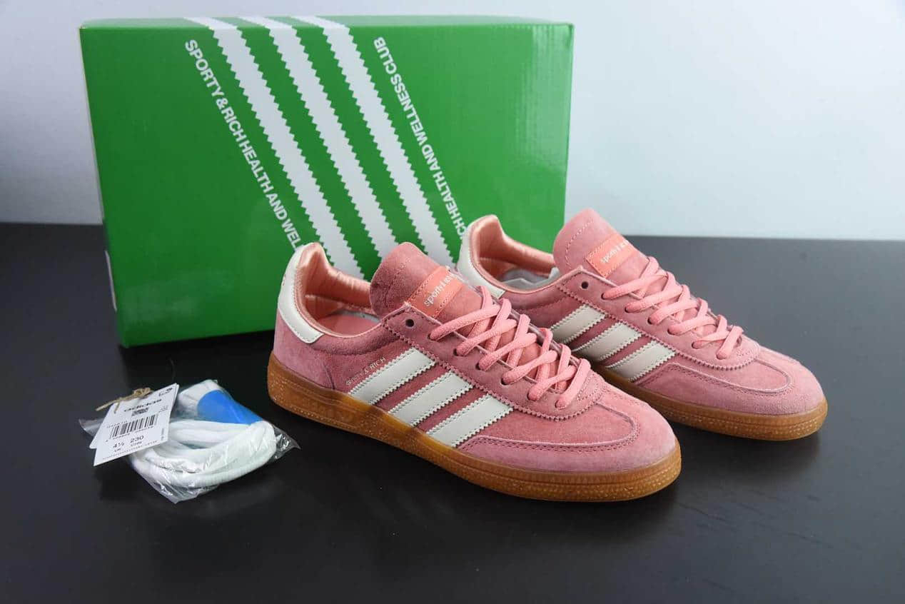 阿迪达斯 Adidas Handball Spezial 复古单品粉白德训鞋纯原版本 货号:IH2610