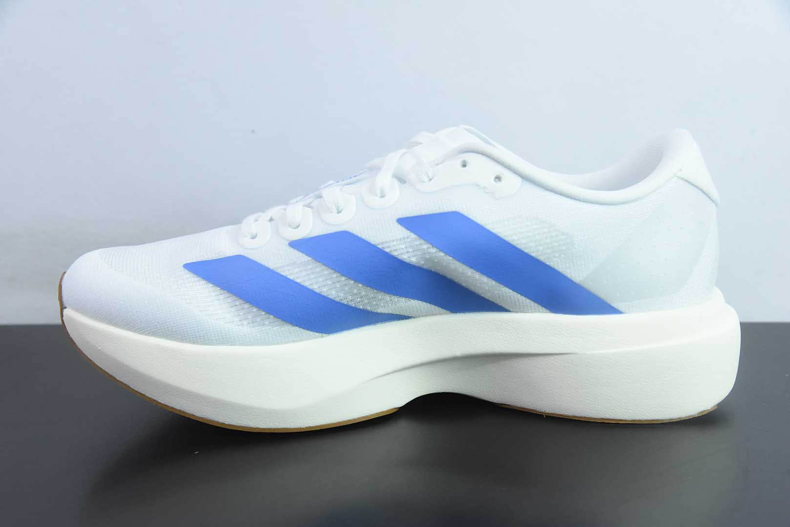 阿迪达斯Adidas Adizero Evo SL阿迪白蓝超轻透气缓震跑鞋纯原版本 货号：JS4454