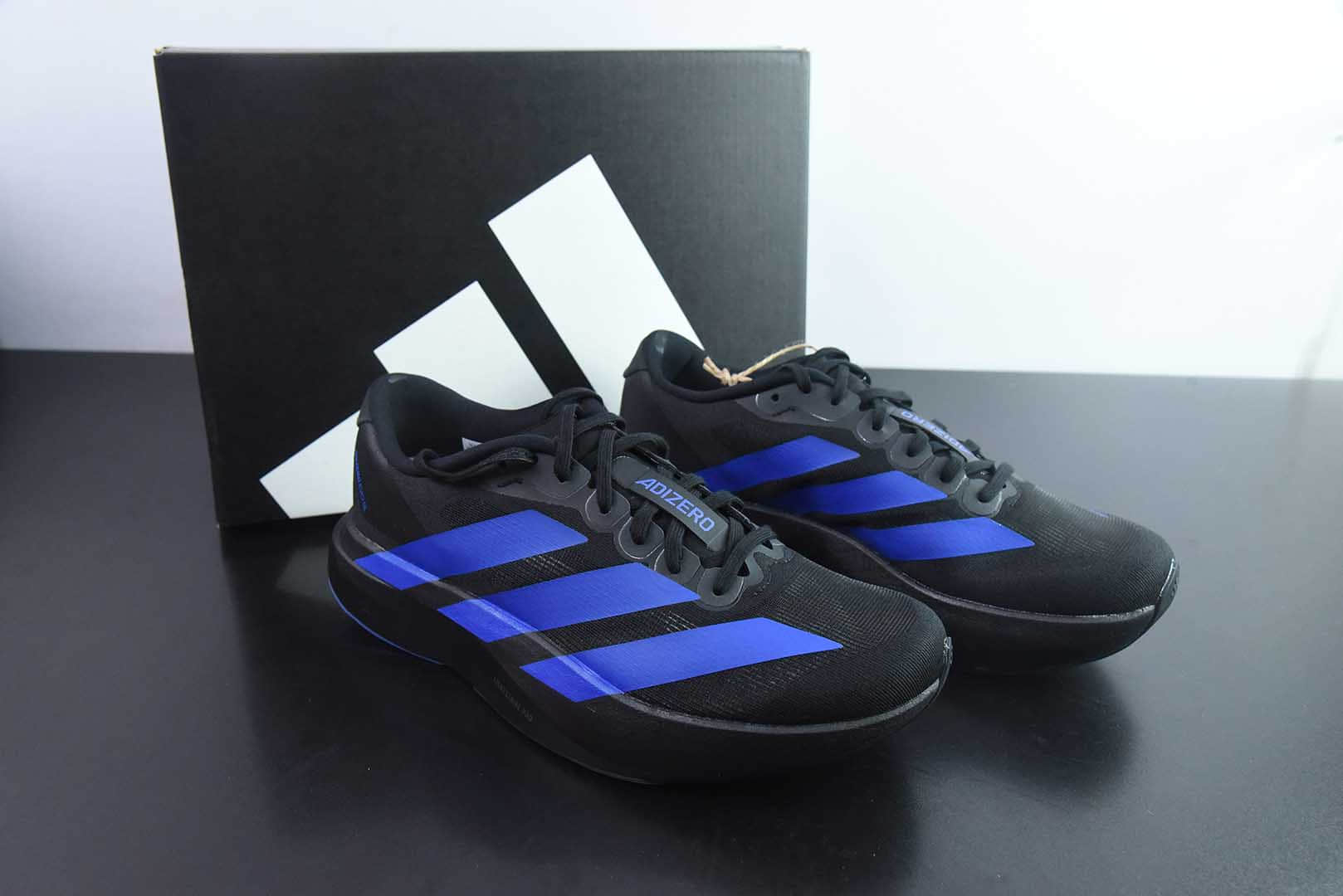 阿迪达斯Adidas Adizero Evo SL黑蓝零度系列马拉松轻量竞速运动跑鞋纯原版本 货号：JP7148