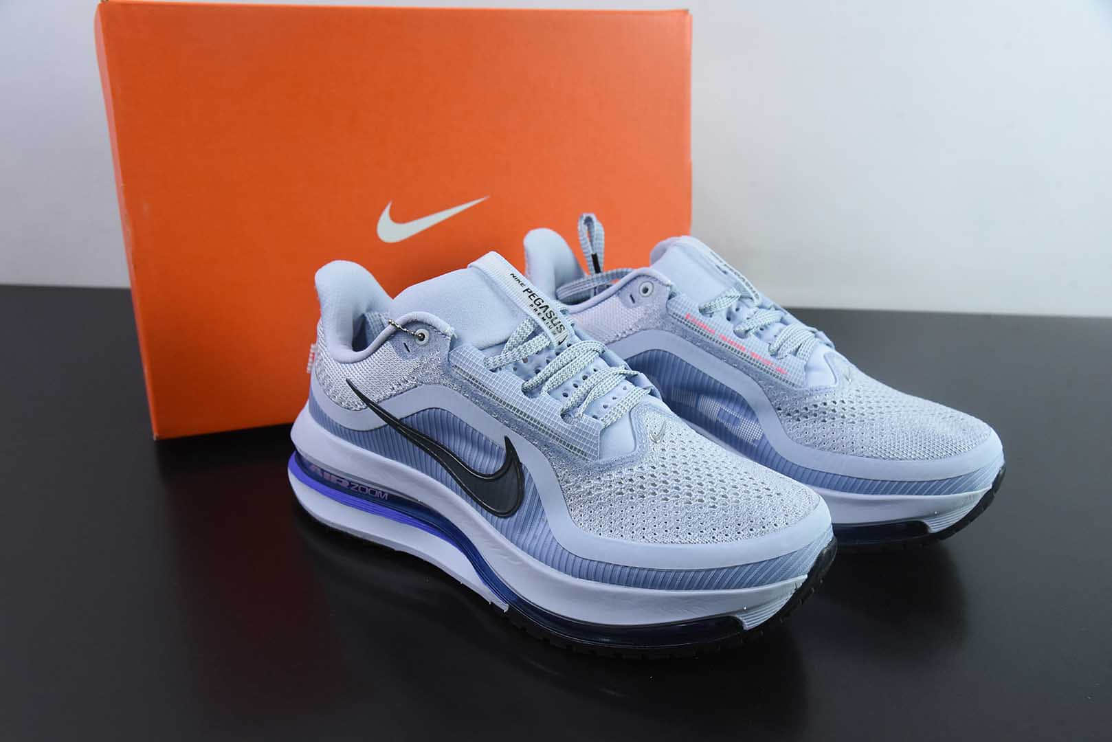 耐克Nike Pegasus Premium 白紫色全掌气垫网面缓震跑鞋纯原版本 货号：HQ2592 - 004