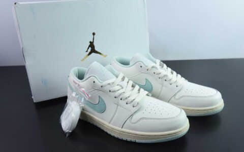 乔丹 Air Jordan 1 Low AJ1乔1白薄荷绿低帮文化休闲运动板鞋纯原版本 货号：DC0774-134