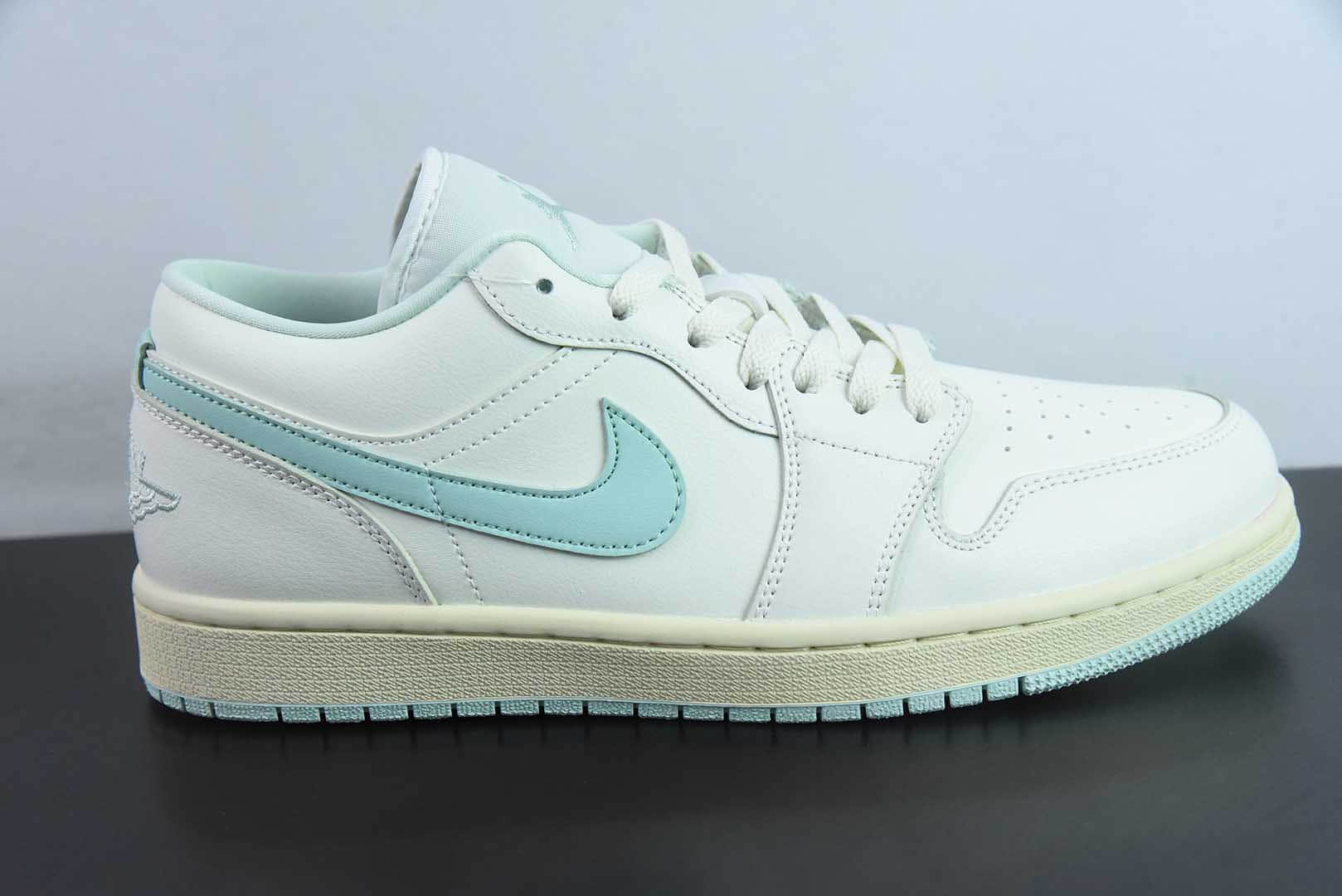 乔丹 Air Jordan 1 Low AJ1乔1白薄荷绿低帮文化休闲运动板鞋纯原版本 货号：DC0774-134