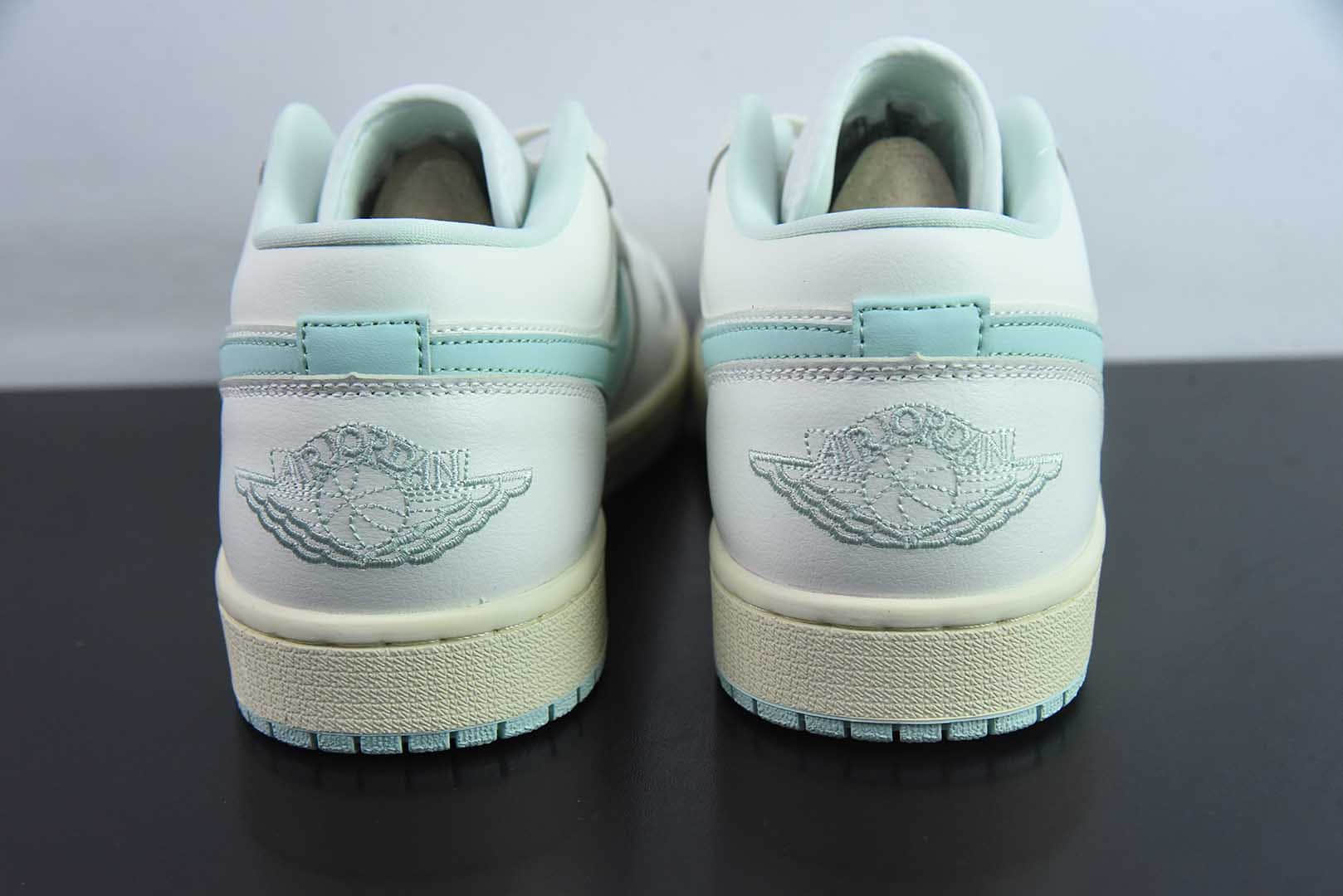 乔丹 Air Jordan 1 Low AJ1乔1白薄荷绿低帮文化休闲运动板鞋纯原版本 货号：DC0774-134